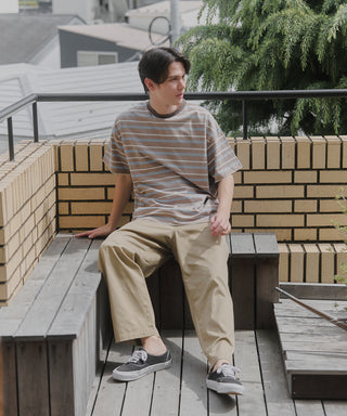 【予約商品】Over Multi Border Half Sleeve Tee