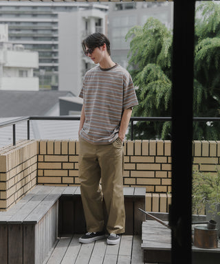 【予約商品】Over Multi Border Half Sleeve Tee