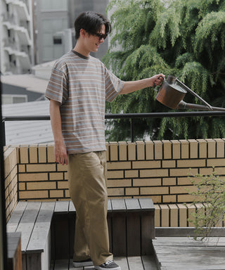 【予約商品】Over Multi Border Half Sleeve Tee