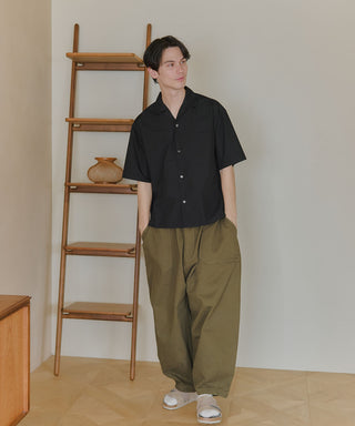 【予約商品】Compact Cropped Open Collar Shirt