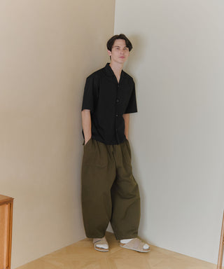 【予約商品】Compact Cropped Open Collar Shirt