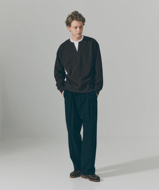 Fake Layered Waffle Sweatshirt