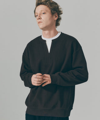 Fake Layered Waffle Sweatshirt