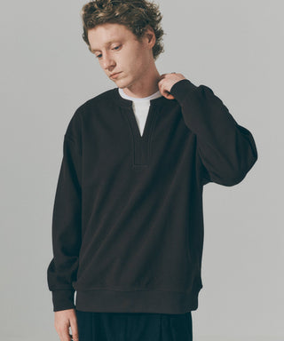 Fake Layered Waffle Sweatshirt