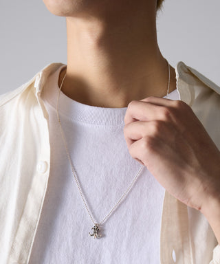 Flare CHROME Charm Necklace Silver925 KUN