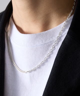 Anchor Chain Combi Necklace Silver925 KUN