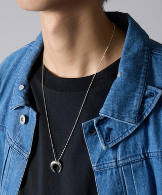 Vintage Moon Charm Necklace Silver925 KUN