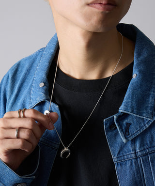 Vintage Moon Charm Necklace Silver925 KUN