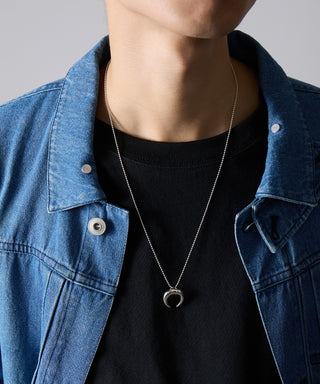 Vintage Moon Charm Necklace Silver925 KUN