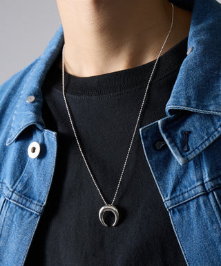 Vintage Moon Charm Necklace Silver925 KUN