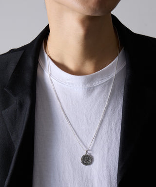 Circle Elizabeth Coin Necklace Silver925 KUN