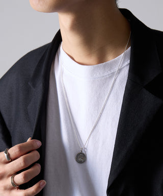 Circle Elizabeth Coin Necklace Silver925 KUN