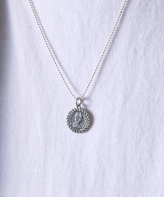 Circle Elizabeth Coin Necklace Silver925 KUN