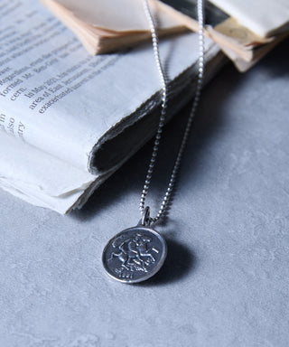 Circle Elizabeth Coin Necklace Silver925 KUN
