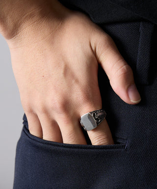 Side Scorpion Ring Free Size Silver925 KUN