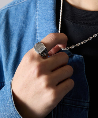 Side Scorpion Ring Free Size Silver925 KUN