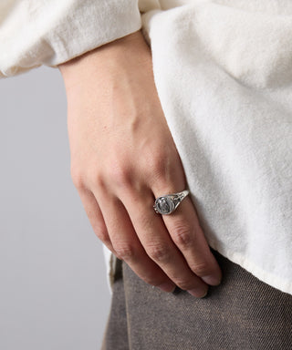 mors certa hora incerta Ring Free Size Silver925 KUN