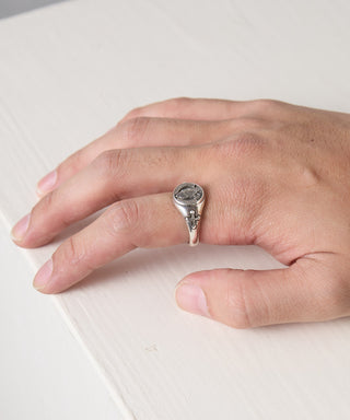 mors certa hora incerta Ring Free Size Silver925 KUN