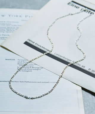 Silver Cut Chain Necklace Silver925 KUN