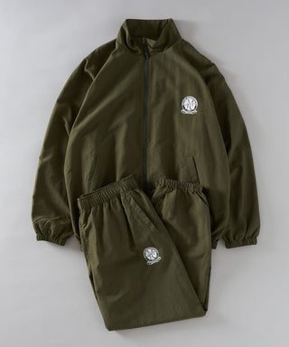 One Point Embroidery Nylon Track Jacket Set-up Compatible Emblem Embroidery