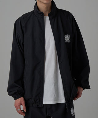 One Point Embroidery Nylon Track Jacket Set-up Compatible Emblem Embroidery