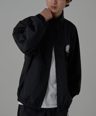 One Point Embroidery Nylon Track Jacket Set-up Compatible Emblem Embroidery