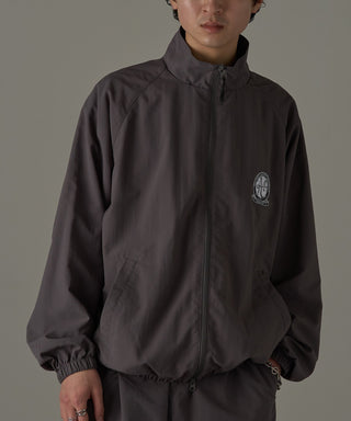 One Point Embroidery Nylon Track Jacket Set-up Compatible Emblem Embroidery