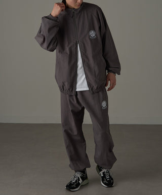 One Point Embroidery Nylon Track Jacket Set-up Compatible Emblem Embroidery