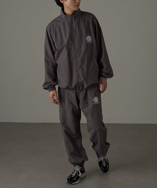 One Point Embroidery Nylon Track Jacket Set-up Compatible Emblem Embroidery