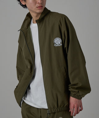 One Point Embroidery Nylon Track Jacket Set-up Compatible Emblem Embroidery