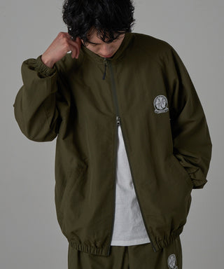 One Point Embroidery Nylon Track Jacket Set-up Compatible Emblem Embroidery