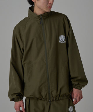 One Point Embroidery Nylon Track Jacket Set-up Compatible Emblem Embroidery