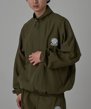 One Point Embroidery Nylon Track Jacket Set-up Compatible Emblem Embroidery