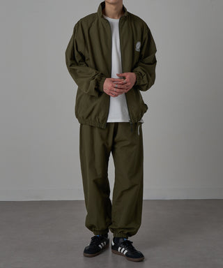 One Point Embroidery Nylon Track Jacket Set-up Compatible Emblem Embroidery