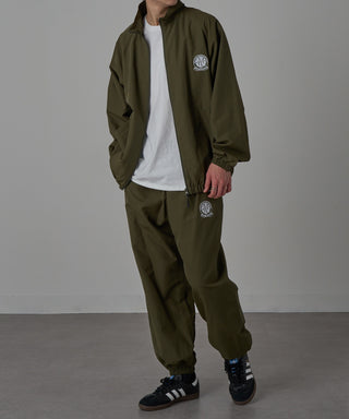 One Point Embroidery Nylon Track Jacket Set-up Compatible Emblem Embroidery