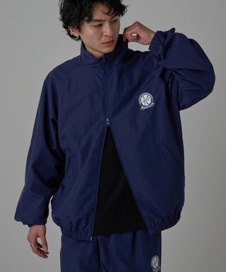 One Point Embroidery Nylon Track Jacket Set-up Compatible Emblem Embroidery
