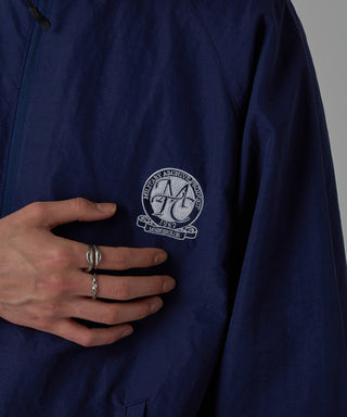 One Point Embroidery Nylon Track Jacket Set-up Compatible Emblem Embroidery