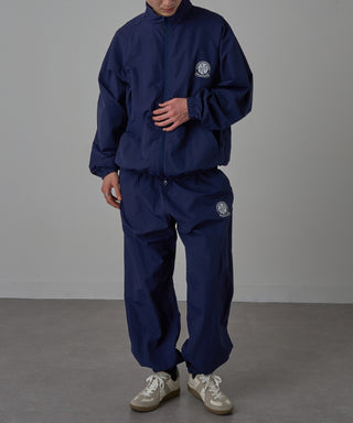 One Point Embroidery Nylon Track Jacket Set-up Compatible Emblem Embroidery