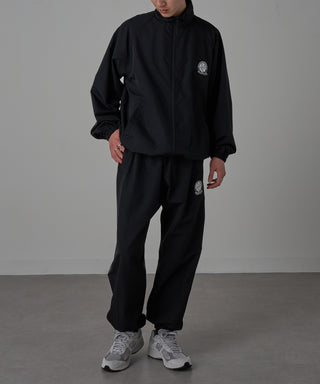 One Point Embroidery Nylon Track Pants Set-up Compatible Emblem Embroidery