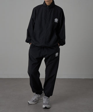 One Point Embroidery Nylon Track Pants Set-up Compatible Emblem Embroidery