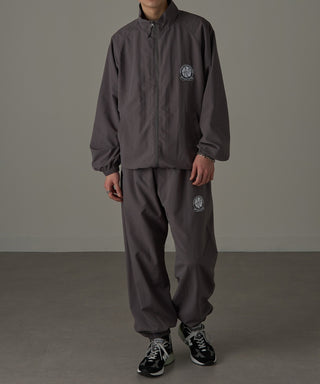 One Point Embroidery Nylon Track Pants Set-up Compatible Emblem Embroidery