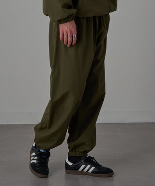 One Point Embroidery Nylon Track Pants Set-up Compatible Emblem Embroidery