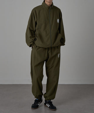 One Point Embroidery Nylon Track Pants Set-up Compatible Emblem Embroidery