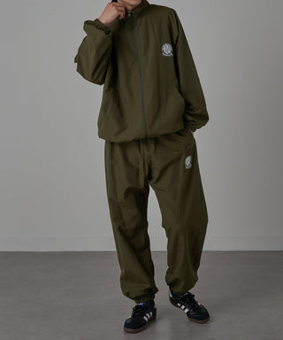 One Point Embroidery Nylon Track Pants Set-up Compatible Emblem Embroidery