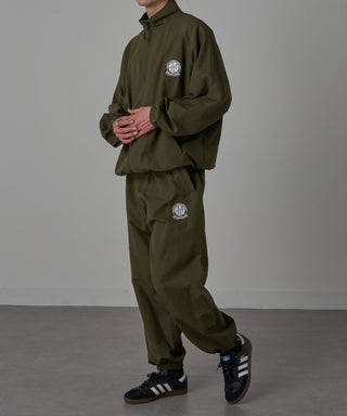 One Point Embroidery Nylon Track Pants Set-up Compatible Emblem Embroidery