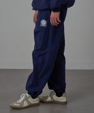 One Point Embroidery Nylon Track Pants Set-up Compatible Emblem Embroidery