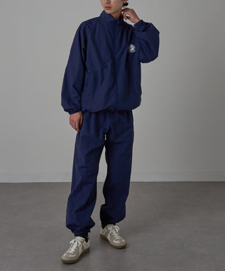 One Point Embroidery Nylon Track Pants Set-up Compatible Emblem Embroidery