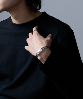 Simple Line Bangle Inking Version Silver925 KUN