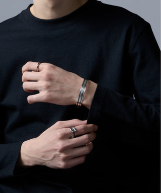 Simple Line Bangle Inking Version Silver925 KUN