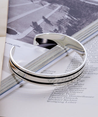 Simple Line Bangle Inking Version Silver925 KUN